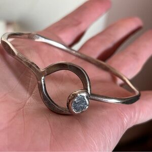 Crazy horse Native American Heavy Sterling Silver Minimalist Bracelet Vintage